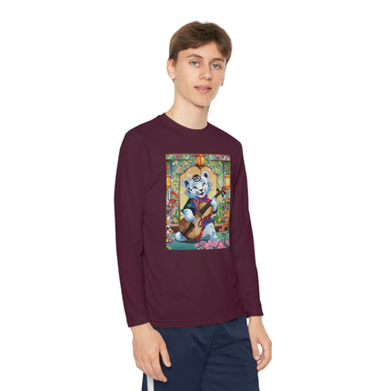 Melodies of the Snow Lion Cub Youth Long Sleeve Competitor Tee – Musical Magic & Enchanted Adventure