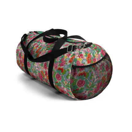 Colorful Flower Pattern by Owen Jones Duffle Bag