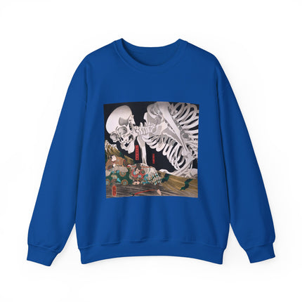 Mitsukuni Defying the Skeleton Spectre by Utagawa Kuniyoshi Heavy Blend™ Crewneck Sweatshirt