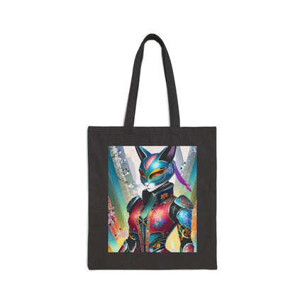Cyberpunk Chic Cotton Canvas Tote Bag