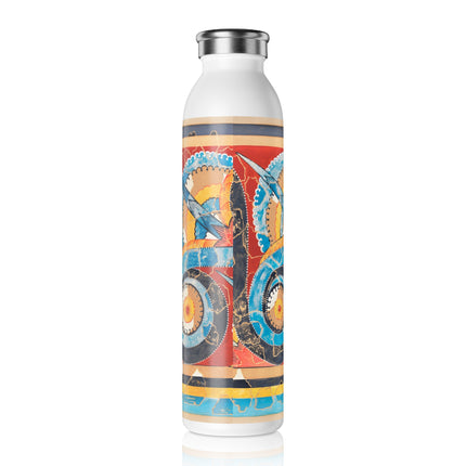 Reproduction of S-Spiral Frieze by Emile Gilliéron Slim Water Bottle