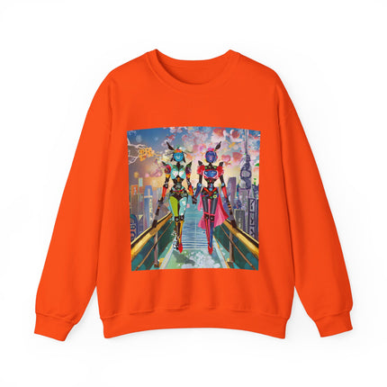 Cyber Punk Robot Models Unisex Heavy Blend™ Crewneck Sweatshirt