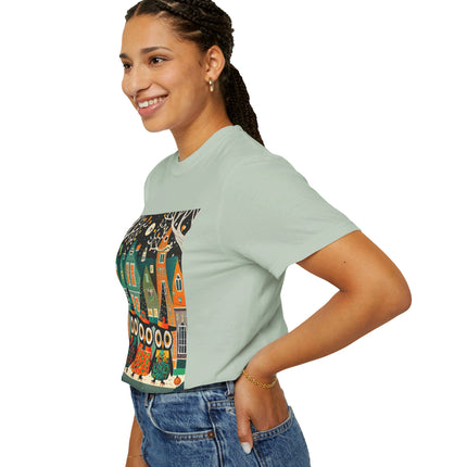Night of the Trick-or-Treating Owlets Unisex Garment-Dyed T-shirt
