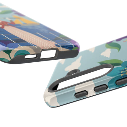 🌊🔭 The Lady Of The Seaside Lookout Phone Case – Art Deco Nautical Adventure