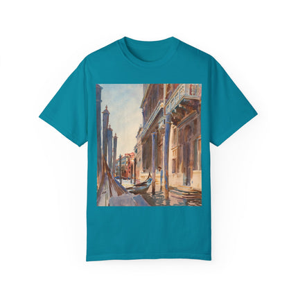 Gondola Moorings on the Grand Canal by John Singer Sargent  Unisex Garment-Dyed T-shirt