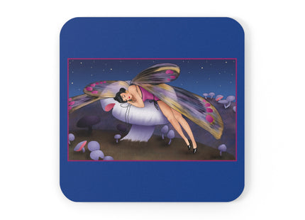 Slumbering Fairy Cork Back Coaster
