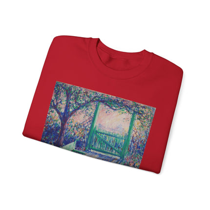 The Artist’s Garden (The Green Chair) by Theodore Earl Butler Heavy Blend™ Crewneck Sweatshirt