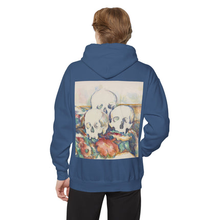 The Three Skulls by Paul Cézanne Unisex Garment-Dyed Hoodie