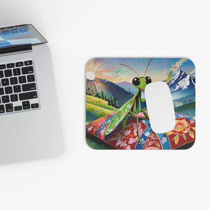 The Joyful Mantis Mouse Pad, Rectangle