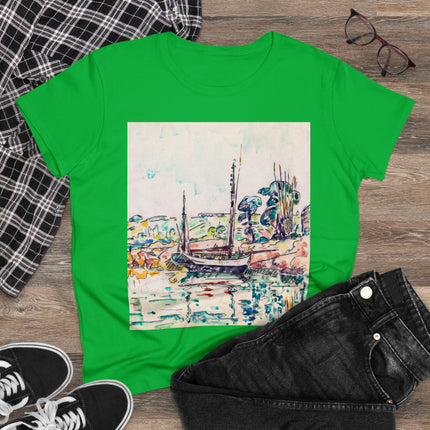 Concarneau by Paul Signac Women's Midweight Cotton Tee