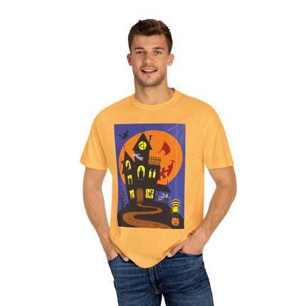 Halloween Night at the Haunted House Unisex Garment-Dyed T-shirt