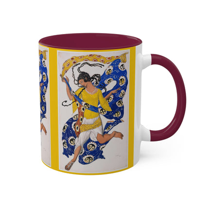 The Butterfly (Costume Design for Anna Pavlova) by Leon Bakst Colorful Mugs, 11oz