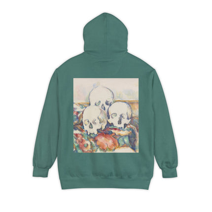 The Three Skulls by Paul Cézanne Unisex Garment-Dyed Hoodie