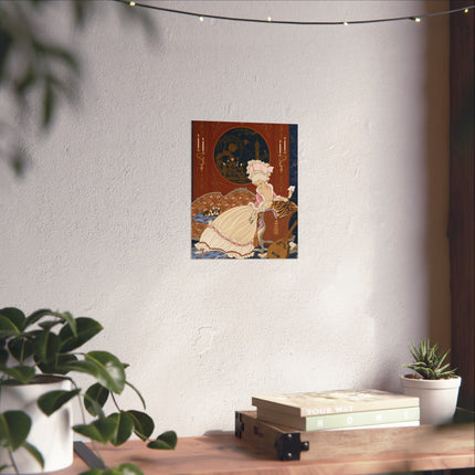 💌🐕 The Lady Of The Secret Letter Matte Vertical Poster – Art Deco Salon Elegance