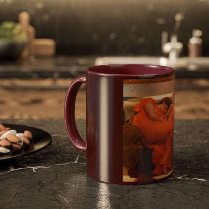 Flaming June by Frederic Leighton Colorful Mugs (11oz, 15oz)