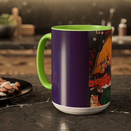 The Jewel Pavilion Colorful Mug (11oz, 15oz) – Royal Elegance, Peacock Beauty & Jewel-Toned Splendor