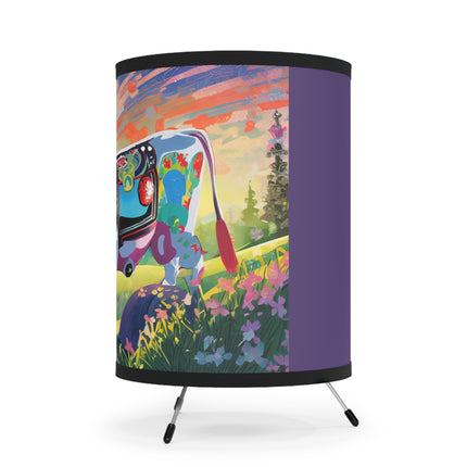 Cyber Glitch Cow Tripod Lamp