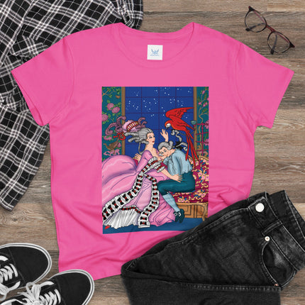 The Jealous Parrot by George Barbier Women's Midweight Cotton Tee