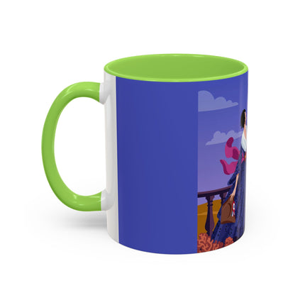 The Dawn Serenade Colorful Mug (11oz, 15oz) – Rooster Beauty, Morning Charm & Art Deco Elegance