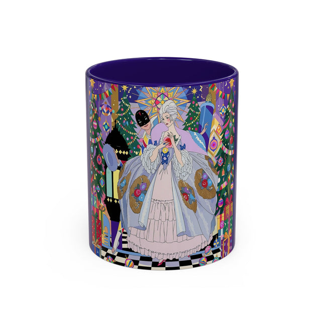 🎄✨ The Lady Of The Christmas Ornament Colorful Mug – Art Deco Holiday Fantasy