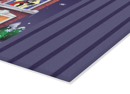 A Christmas Eve Celebration Glass Cutting Board