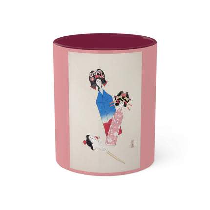 Illustrations of Japanese Toys Pl.001 by Kawasaki Kyosen Colorful Mugs, 11oz