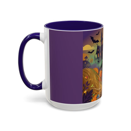 🌙🎃 The Scarecrow Of Haunted Hollow Colorful Mug – Whimsical Halloween Mystery