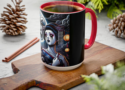 Geisha’s Black Ink Tears Colorful Mugs (11oz, 15oz)