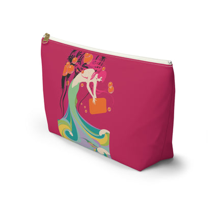 Mermaid Dive Cosmetic Bag – Vibrant Waves & Playful Charm