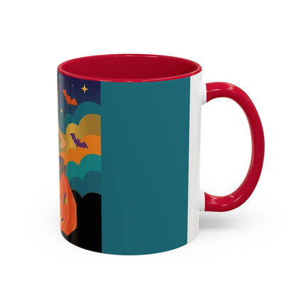 🌙🎃 The Witch Of Crescent Moon Pumpkin Colorful Mug – Colorful Halloween Charm