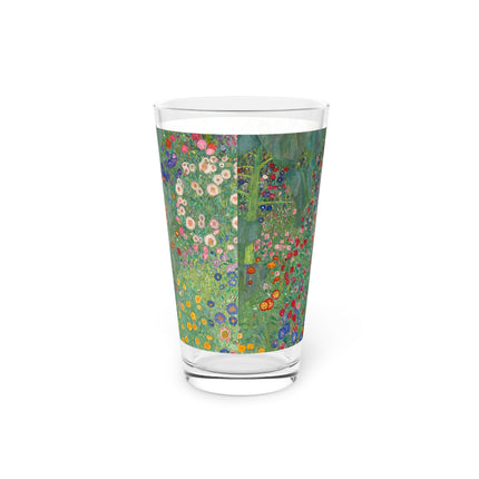 Farm Garden with Sunflowers by Gustav Klimt  Glass, 16oz