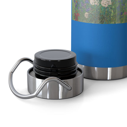 Farm Garden with Sunflowers by Gustav Klimt Copper Vacuum Insulated Bottle, 22oz