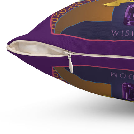 February & Amethyst (from the Gem Series) by Sofia Chiostri Spun Polyester Square Pillow