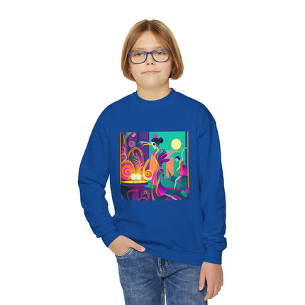 Dance of the Skeleton Ballerinas Youth Crewneck Sweatshirt