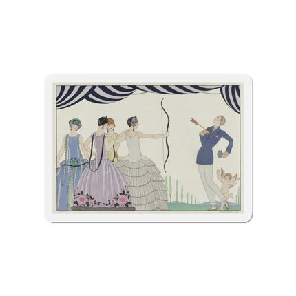 Visez au coeur, belles dames! by George Barbier Die-Cut Magnets (5 Sizes)