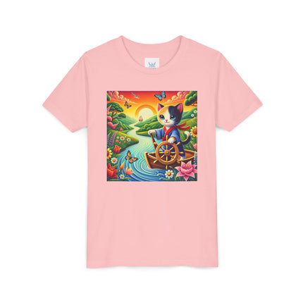 Sailor Kitten’s River Adventure Youth Short Sleeve Tee