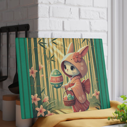 Geisha Kitten’s Easter Glass Cutting Board