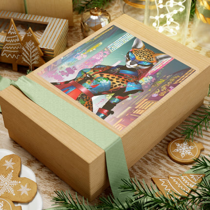 Cyber Cat Glamour Kiss-Cut Stickers (4 Sizes)