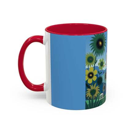 The Secret Language Of Flowers Colorful Mugs – Art Deco Botanical Elegance