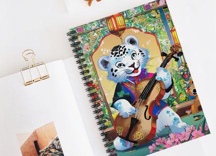 Melodies of the Snow Lion Cub Spiral Notebook - Ruled Line