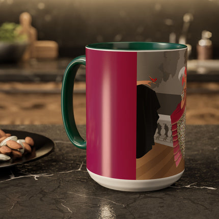 The Red Bird Colorful Mugs – Gentle Storybook Charm & Elegant Whimsy
