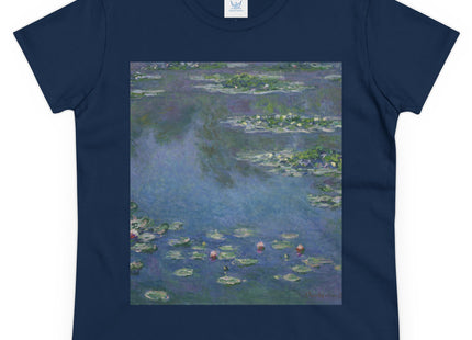 Water Lilies by Claude Monet Women's Midweight Cotton Tee