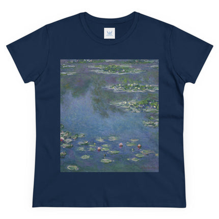 Water Lilies by Claude Monet Women's Midweight Cotton Tee