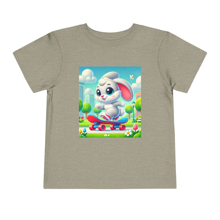 Skateboard Bunny Adventure Toddler Short Sleeve Tee
