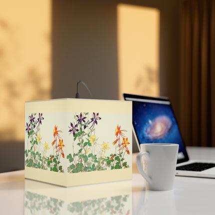 Aquilegia Flower by Tanigami Kônan Light Cube Lamp