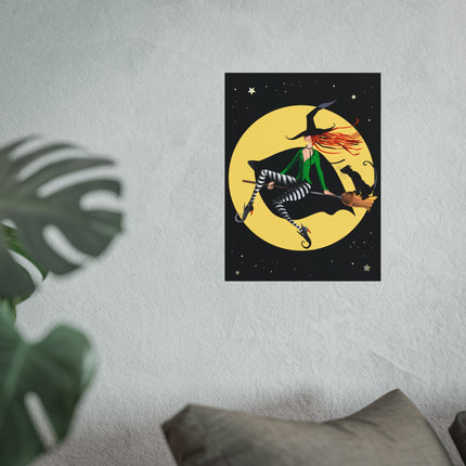 A Witch’s Moonlit Flight Fine Art Posters