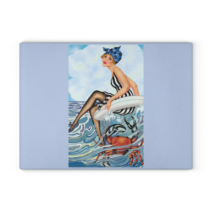 Playful Waves and Fashion Follies Glass Cutting Board