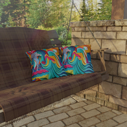 Surfing Zebra Outdoor Pillows
