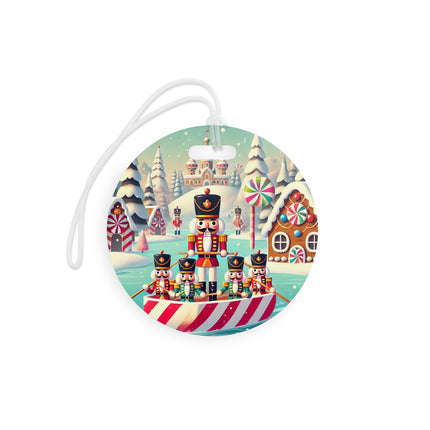 Nutcracker Candy-Striped Adventure Luggage Tag