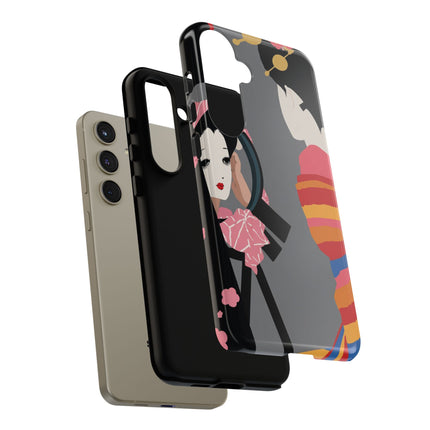 Geisha Mirror Phone Case – Elegant Reflection & Timeless Beauty